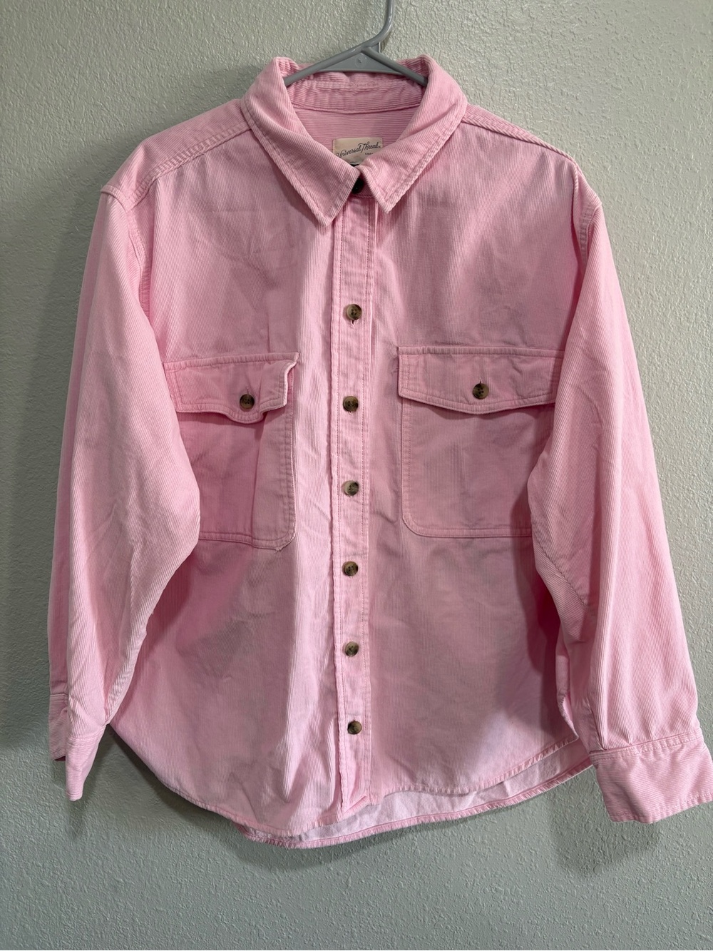 Universal Thread Pink Button-Front Corduroy